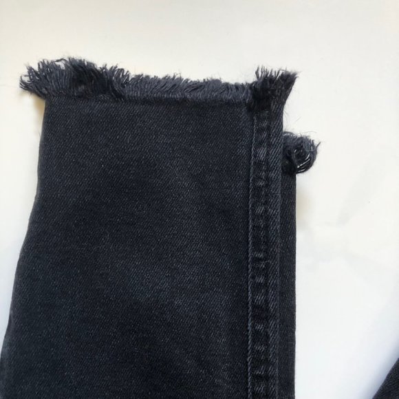 FREE PEOPLE | We the People Dark Wash Raw Hem Skinny Jeans Pants | Size 26 - Picture 4 of 6